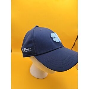 Black Clover Fitted Golf Hat Live Lucky Navy Cap w/Light Blue Clover Size Lg/Xl